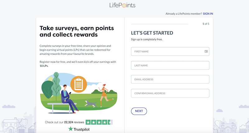 Lifepoints home page